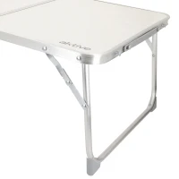 Mesa Plegable Aktive Camping Estructura Aluminio Tablero MDF, 60x40x25 Cm, Crema(m-3)