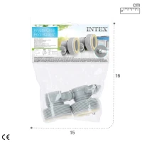 Boquillas Adaptadoras Tipo Intex Pack de 2 Compatibles 38/32 Mm, 15,5x6x20 Cm, Blanco(m-4)