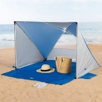 Carpa Playa Pop-Up UV50 para 2 Personas, 11x11x115 Cm, Azul(m-5)