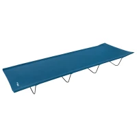 Cama de Camping Plegable Aktive, Estructura de Acero 19 Mm, 180x60x18 Cm, Azul(m-1)