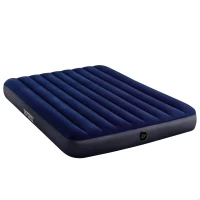 Colchón Hinchable Doble Intex Dura-Beam Classic con Fiber-Tech, 152x203x25 Cm, Beige(m-1)