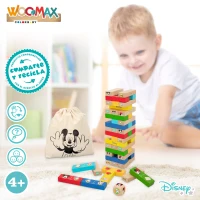 Bloques Apilables de Madera Disney, 52 Piezas, 11x8x26 Cm, Multicolor(m-4)