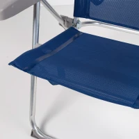 Silla de Playa Plegado Slim 6 Posiciones, 47x60x94 Cm, Azul Marino(m-6)