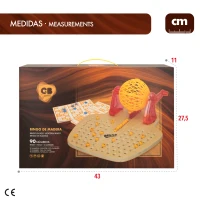 Bingo de Madera CB Games con 90 Bolas y 24 Cartones, 27x32x13 Cm, Madera(m-7)