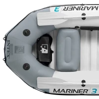 Barca Inflable Mariner 3 para 3 Personas con 2 Remos, 297x127x46 Cm, Gris(m-5)