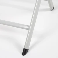 Silla Plegable Jardín Textileno Reforzado, 46x55x81 Cm, Blanco(m-7)
