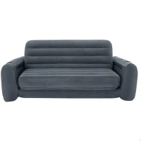 Sofá Cama Hinchable Convertible 2 en 1, 203x231x66 Cm, Gris Carbón(m-5)
