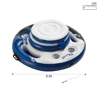 Nevera Flotante Hinchable Mega Chill Intex, Diámetro 89 Cm, Azul(m-4)