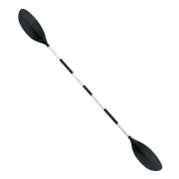Remo Kayak Desmontable 5 Partes Aluminio y Palas de PVC, 218 Cm, Negro(m-1)
