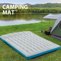 Colchoneta Hinchable Doble Intex Camping 127x193x24 Cm, Gris y Azul(m-2)