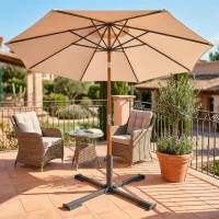 Base en Cruz Aktive Plegable con Tubo Ajustable, 86x86x34 Cm, Negro(m-2)