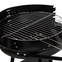 Barbacoa de Carbón Portátil Aktive, Parrilla Regulable 3 Alturas, 42x77 Cm, Negro(m-2)