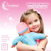 Set Accesorios Bebé para Muñecos 20 Piezas con Bañera, 36x10x36 Cm, Rosa y Azul(m-5)