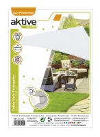 Vela de Sombra Triangular Aktive Garden Poliéster 160 G/m2 UV50, 500x500x500 Cm, Blanco(m-5)