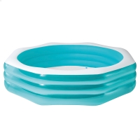 Piscina Hinchable Familiar Octogonal Intex, 254x254x56 Cm, Azul