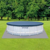 Piscina Desmontable Circular INTEX Prism Frame Premium, 488x488x122 Cm, Gris Claro(m-6)