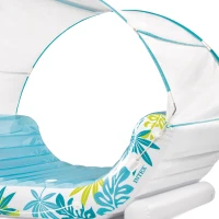Colchoneta Hinchable 2 Plazas INTEX con Toldo Desmontable, 224x150x165 Cm, Blanco(m-6)