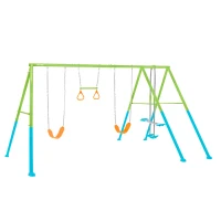 Columpio Infantil INTEX con Balancín Biplaza y Trapecio, 467x254x211 Cm, Multicolor(m-1)