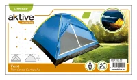 Tienda de Campaña Iglú para 4 Personas, 210x240x130 Cm, Azul(m-9)
