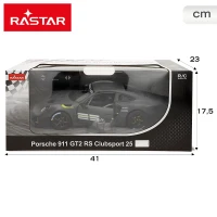 Coche Teledirigido Porsche 911 GT2 RS Clubsport, Escala 1:14, Luces y Puertas, 41x23x17,5 Cm, Gris(m-7)