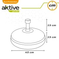 Base para Sombrilla Circular Ajustable 19-33 Mm, 45x45x30 Cm, Blanco(m-7)
