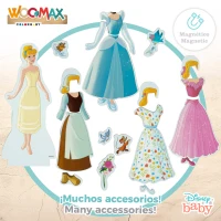 Puzzle Magnético Princesas Disney WOOMAX, 45 Piezas de Madera Natural, 32x3x28 Cm, Multicolor(m-2)