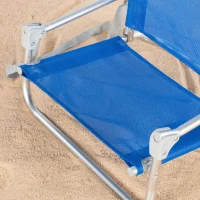 Aktive Silla de Playa Plegable Ultraligera con Asa, 54x8x52 Cm, Azul(m-3)