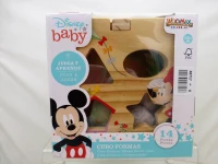 Cubo Encajable de Madera Disney, 13 Bloques, 15x15x15 Cm, Multicolor(m-11)
