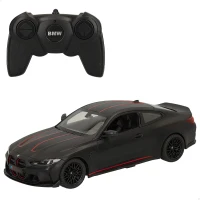 Coche Teledirigido BMW M4 CSL Escala 1:16 y Luces, 38x19x17 Cm, Negro Metalizado(m-1)