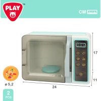 Microondas de Juguete Play con Luz y Sonido, 24x11x17 Cm, Multicolor(m-6)