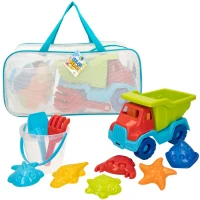 Set de Playa Camión Articulado con Cubo, 30x16x20 Cm, Multicolor(m-1)
