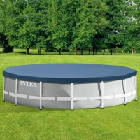 Cobertor Piscina Desmontable Intex Metal y Prism Frame, 366x25x0,02 Cm, Azul Marino(m-2)