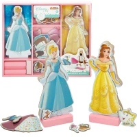 Puzzle Magnético Princesas Disney WOOMAX, 45 Piezas de Madera Natural, 32x3x28 Cm, Multicolor(m-1)