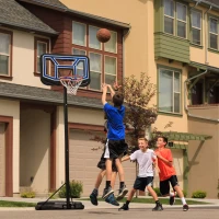 Canasta de Baloncesto Portátil Ultrarresistente Regulable 230-305 Cm, 112x5x76 Cm, Negro(m-5)