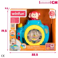 Cámara de Juguete Interactiva Winfun con Luz y Sonido, 21,5x9,5x19 Cm, Multicolor(m-7)