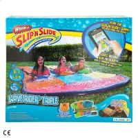 Slip 'N Slide Pista Deslizante Triple con 3 Tablas Hinchables, 4,8 M, Multicolor(m-7)