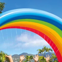 Arcoíris Hinchable con Aspersor de Agua, 300x109x180 Cm, Multicolor(m-4)