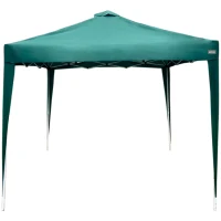 Cenador Plegable Altura Ajustable 300x300x240-250 Cm, Verde(m-1)