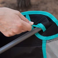 Silla Plegable Camping Ultracompacta con Cojín, 16x14x60 Cm, Negro(m-6)