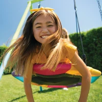 Columpio Infantil INTEX Nido y Cadenas Ajustables, 254x235x200 Cm, Verde, Azul y Naranja(m-7)