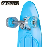 Monopatín Infantil 4 Ruedas con Eje de Aluminio CB Riders, 68x20 Cm, Azul(m-3)
