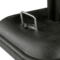 Base Cuadrada para Sombrilla Ajustable Ø38/48 Mm con Asas, 48x48x34 Cm, Negro(m-5)