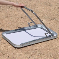 Mesa Plegable Aktive, Estructura Acero 16 Mm y Tablero MDF, 60x40x50 Cm, Malva(m-5)