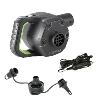 Hinchador Eléctrico Recargable 650 L/min, 220-240V y 12V, 19,6x14,5x12,5 Cm, Blanco(m-1)