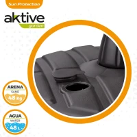 Base para Sombrilla Cuadrada de Poliresina para Mástiles 33-48 Mm, 56x56x40 Cm, Antracita(m-4)