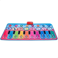 Alfombra Piano Infantil Interactiva 10 Teclas, 129,5x55x0,5 Cm, Multicolor(m-1)