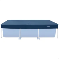 Cobertor Piscina Rectangular Vinilo Resistente con Drenaje, 270x163x20 Cm, Azul(m-1)