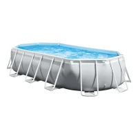 Piscina Desmontable Ovalada Prisma Frame con Depuradora, 503x274x122 Cm, Gris(m-9)