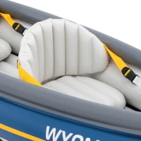 Kayak Hinchable 2 Plazas con Remos y Hinchador 89x307x53 Cm, Azul y Gris(m-3)