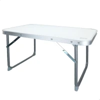 Mesa Plegable Baja Aktive Camping, 60x40x40 Cm, Blanco(m-1)